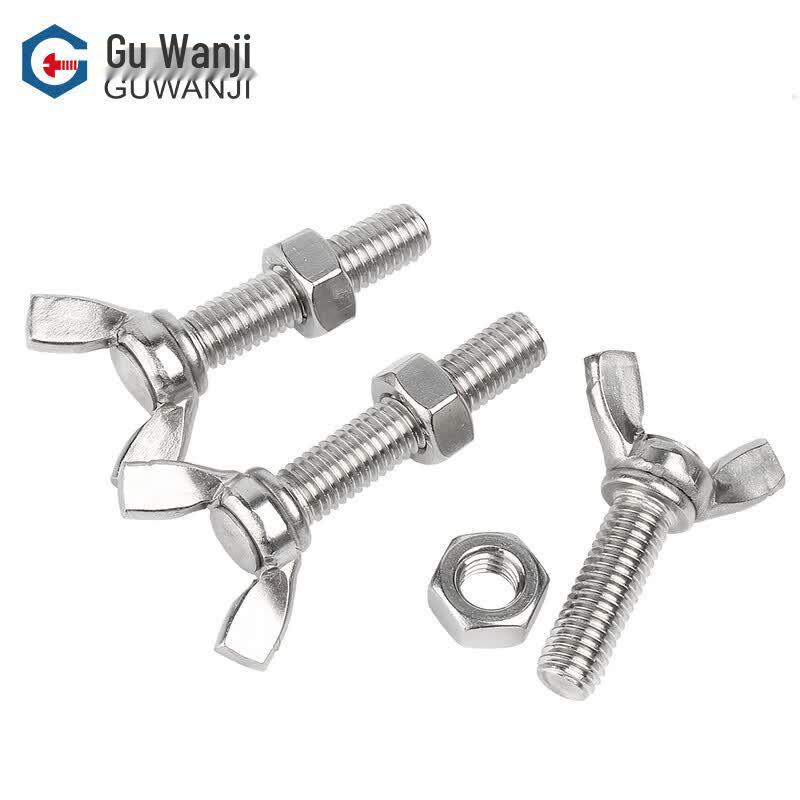 GUWANJI 304 Stainless Steel Butterfly Screw & Hex Nut Combination Set