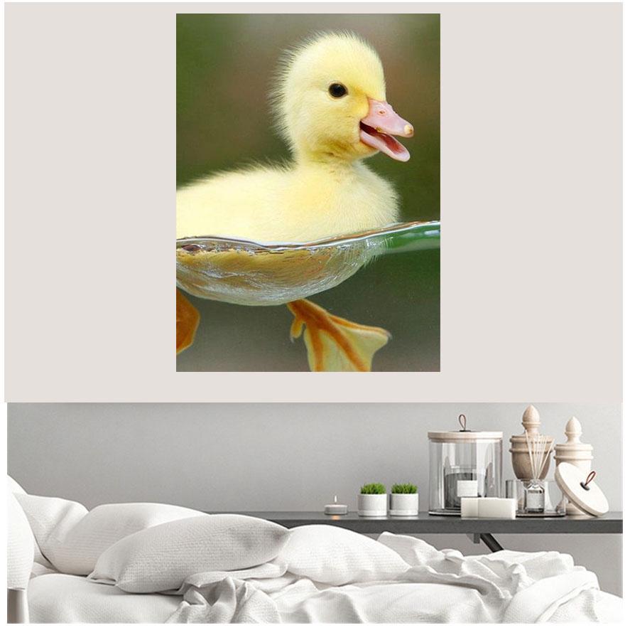 5D DIY Алмазная вышивка "Желтая утка" Вышивка крестом Мозаика Квадратный/круглый бриллиант Украшение для дома