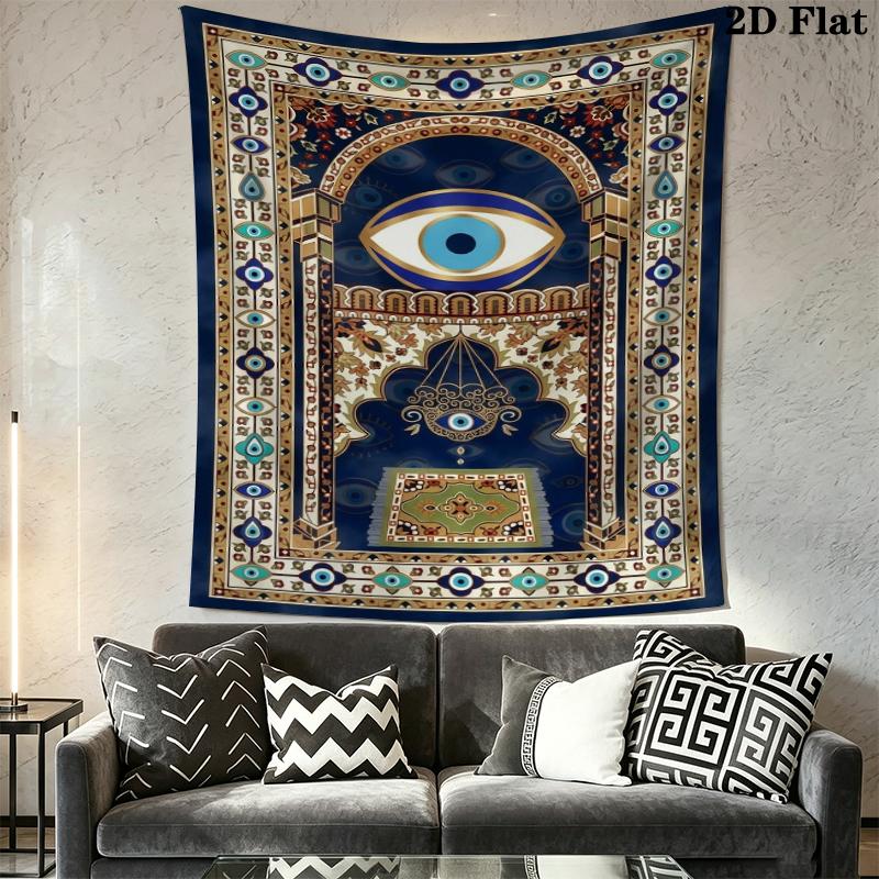 Evil Eye Wall Tapestry Aesthetic Wall Hanging Printed Fabric Blanket Decorative Tapestries for Bedroom Living Room Home Decor