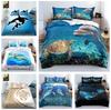 3D Ocean Animal Print Bedding Set Bedding Set Bedding Set Bedding Set Quilt Cover Pillow Case Single/Double Bed 2/3 Bedroom Decoration