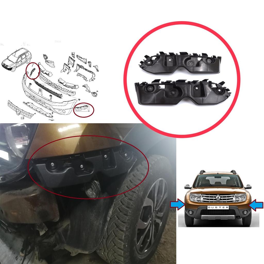 BSP1231 Front Bumper Mount Holder Support Bracket Left Right for Renault Dacia Duster MK1 HS 2010-2017 622230010R 622220011R