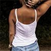 Женская мода, летние повседневные рубашки без рукавов с открытыми плечами, свободная блузка, майки на бретельках