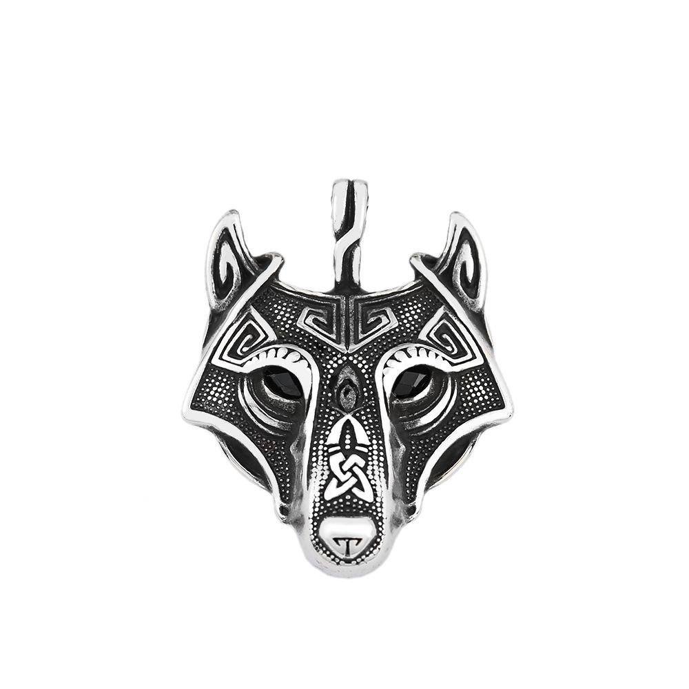 Взрывной новый продукт ретро темперамент волчья голова титановая сталь кулон ожерелье