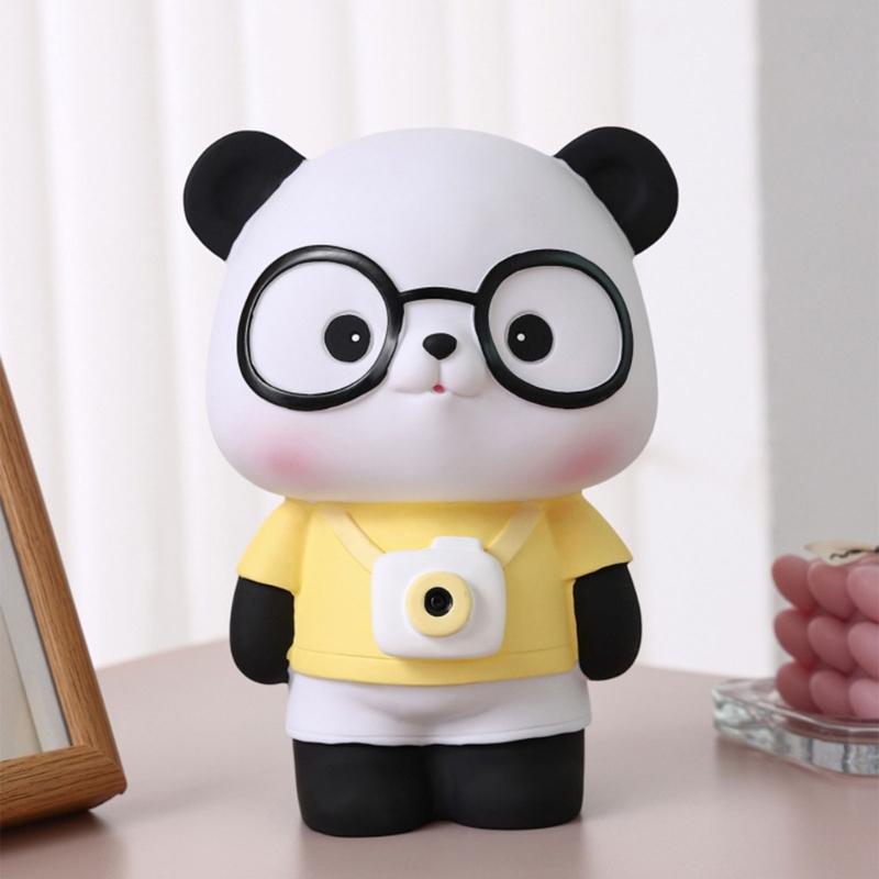 Money Container Versatile Coin Holder Lovely Panda Shaped Money Holder Piggy Banks Coins Savings Jar for Animal Lovers