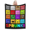 Игровое Бархатное Пледовое Одеяло с Персонажами Sprunki  Одеяла для Кровати Теплое Наружное Одеяло