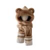 3 In 1 Hat Scarf Gloves Set Bear Ear Decor Thickened Plush Winter Hat