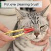 Щетка для ухода за глазами питомца Мягкая силиконовая расческа для удаления слезных пятен Щетка для чистки глаз собаки с нескользящей ручкой Нежный инструмент для ухода за питомцем для слезных пятен