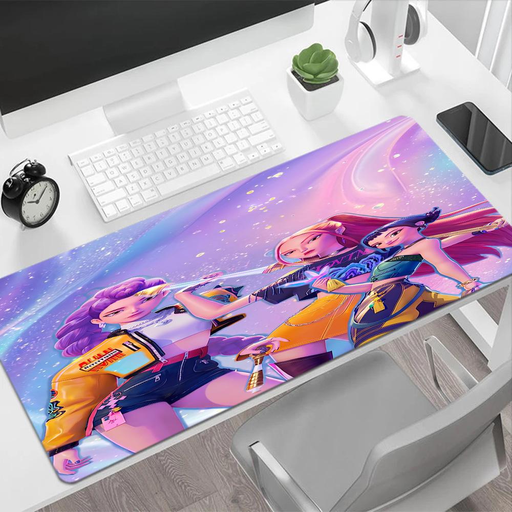 Kpop Huntrx Magical Girls Demon Hunters Gaming Mouse Pad Desk Mat Office Mouse Mats Nonslip Rubber Base Perfect For Office Laptop Gaming Setup