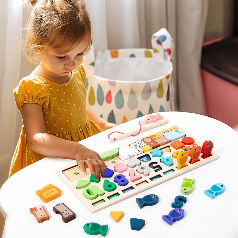 Wooden Board Educational With Animal Shapes For Fine Motor And Brain Training