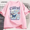 Team Conrad Junior Mint Bear T Shirt Summer Beach Tee Men Women Loose Cotton Short Sleeve T-shirt Crewneck Tshirt Breathable