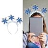 Светящаяся повязка на голову в виде снежинки Рождественский головной убор Реквизит для фотосъемки на рождественскую вечеринку Головной убор на рождественскую вечеринку Аксессуары для косплея