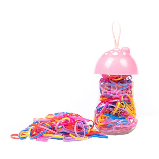 1 бутылка, эластичная резинка для волос, практичные держатели, резинка для волос, милый детский TPR, резиновый хвост в форме бутылки для детей