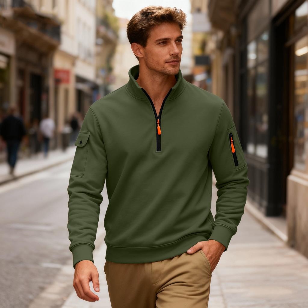 Men'S Fleece Round Neck Pullover With Fleece Solid Color Hoodie And Fleece Fleece Fleece Jacket