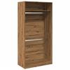 VidaXL Garde-robe chêne artisanal 100x50x200 cm bois d'ingénierie, armoire de rangement, organisateur de garde-robe, 3307809