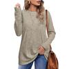 Fashion New Women's Clothing Autumn Winter Round Neck Sweater Solid Color Top Long Sleeve T-shirt