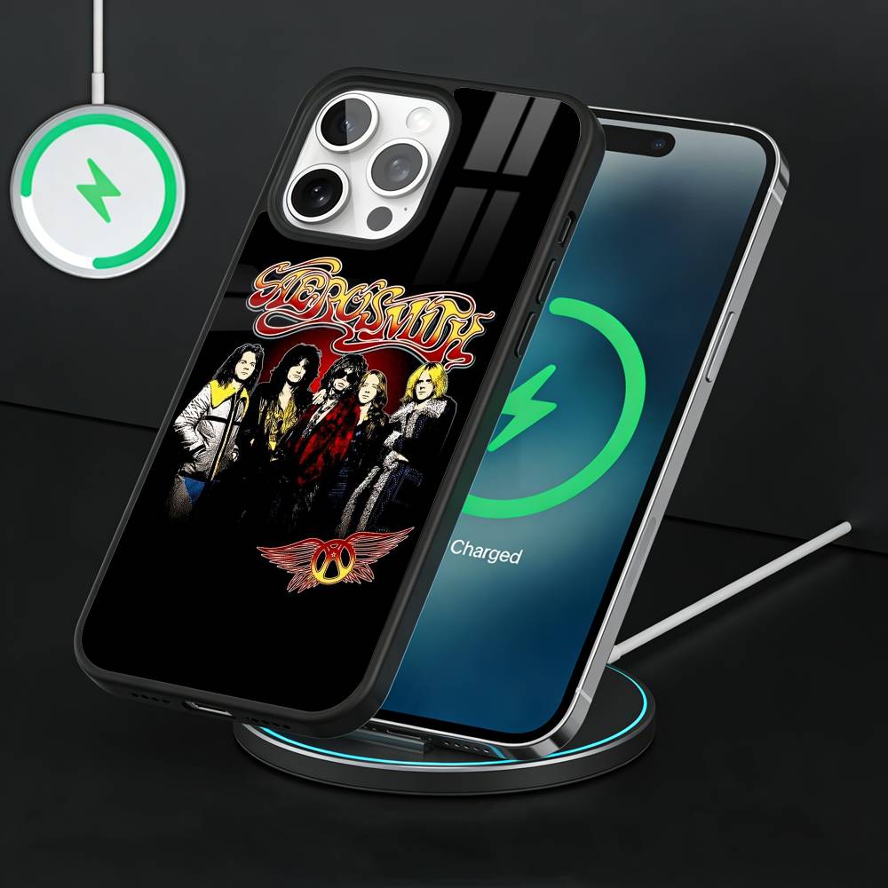 Чехол для телефона Band A-Aerosmith для iPhone17,16,15,14,13 Plus,Pro Max Магнитный Для Magsafe Беспроводной Зарядки