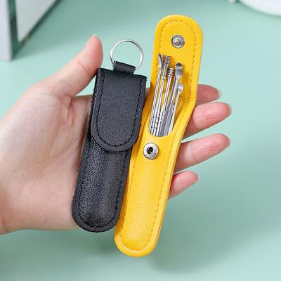 6 шт./компл. Ушные чистильщики для удаления ушной серы из нержавеющей стали Ушные чистильщики для удаления серы Набор для пирсинга Кюретка для удаления ушной серы Ложка для ухода Инструменты для чистки ушей