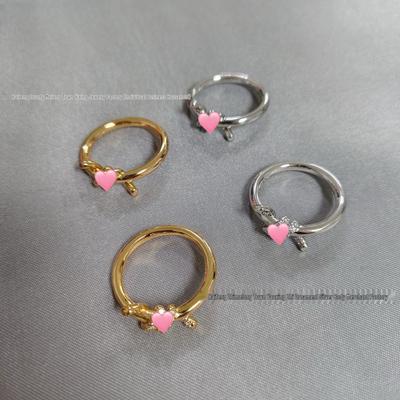 Кольцо Tiffany Knot для женщин, с покрытием из розового золота 18 карат, полированная прецизионная работа с бриллиантами, модный дизайн витого каната.