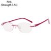 Readers Glasses Presbyopia Eyeglasses Rimless Reading Glasses Diamond Cutting Blue Light Blocking