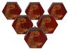 IBA Indianbeautifulart Brown Engraved Knobs 10 Pc Furniture Wooden Scallop Knobs Rustic Drawer
