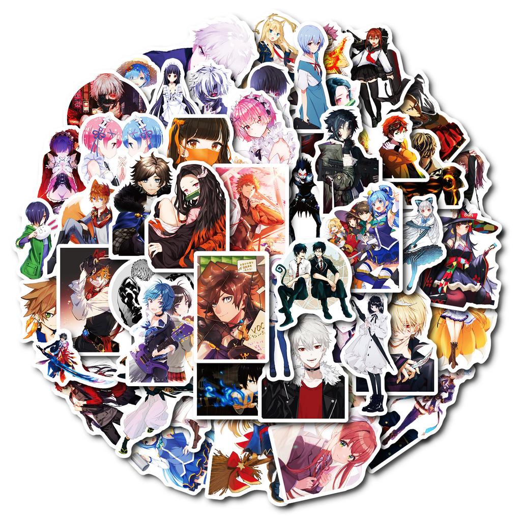 50 Mixed And Matched Two-Dimensional Animation Graffiti Stickers Diy Creative Hand Account Two-Dimensional Animation Stickers