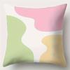 4Pcs Pastel Wavy Abstract Throw Pillow Covers, Soft Macaron Color Block Wave Print Cushion Cases, Modern Minimalist Home Decor