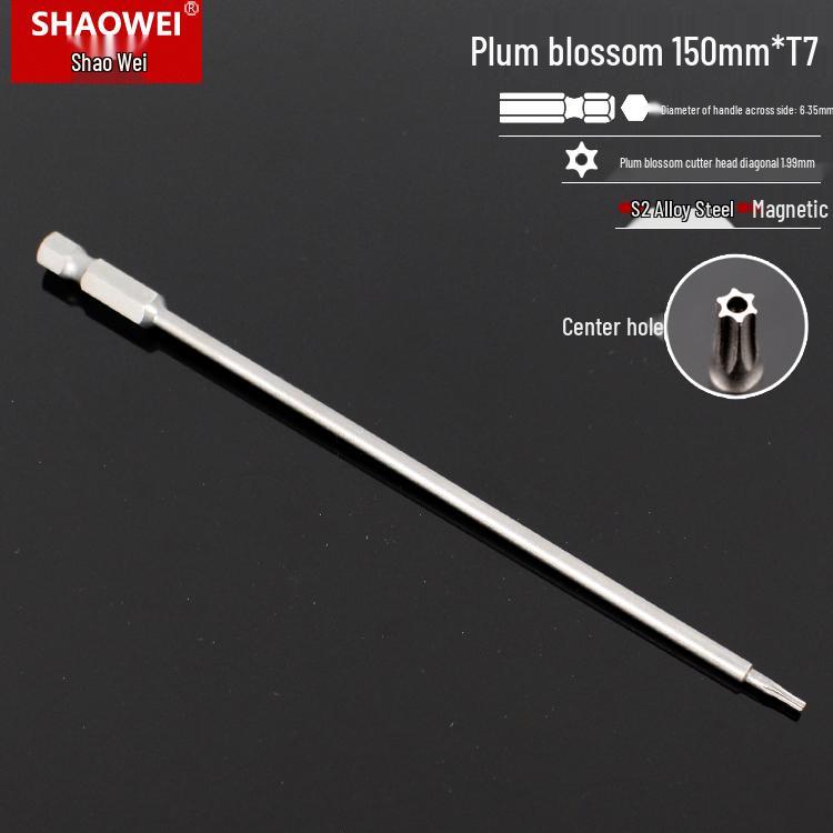 Магнитная 50-мм отвертка-звездочка и набор шестигранных бит для электродрелей