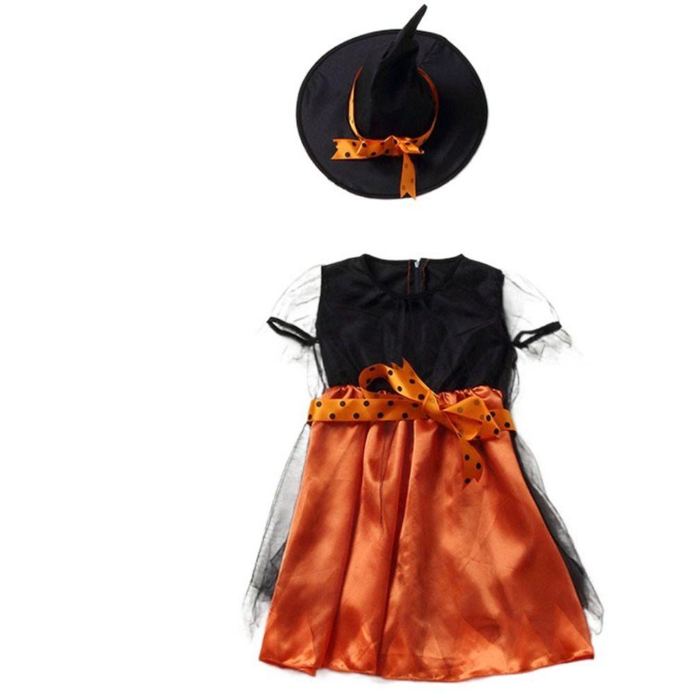 Clothes Halloween Witch Costume Glittery Mesh Dress Kid's Halloween Costume  Festival Party