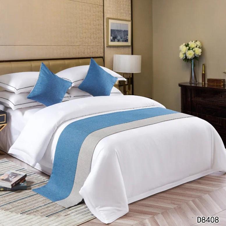 New Bed Tail Flag Decorative Cloth Home Textile Bedding Embroidered Long Strip Bed Cover Table Flag Universal in Multiple Colors