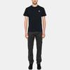 STONE ISLAND Однотонная футболка с логотипом, с круглым вырезом и коротким рукавом, мужские топы, синяя K1S152100237-V0020
