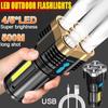 4/5-core LED Flashlight COB Side Light USB Recharge Super Bright Outdoor Portable Lamp 4 Mode Waterproof Torch Outdoor Hunting Camping