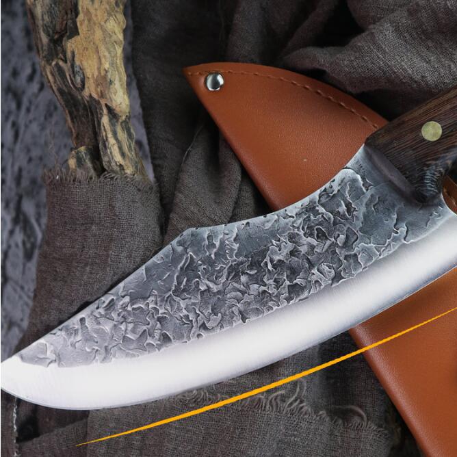 2022 New Forging Slaughter Skinning Knife Butchering Pig Cattle Sheep Fish Knife Pork Stall Deboning Meat Manganese Steel Kitchen Knife