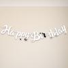 Gold Silver Happy Birthday Banner Bunting Just Married Hang Garland Wedding Party Decor AVE
