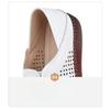 New Summer Hollow Breathable Women's Toe-layer Cowhide Granny Shoes Casual Versatile Soft-soled Nurse Shoes