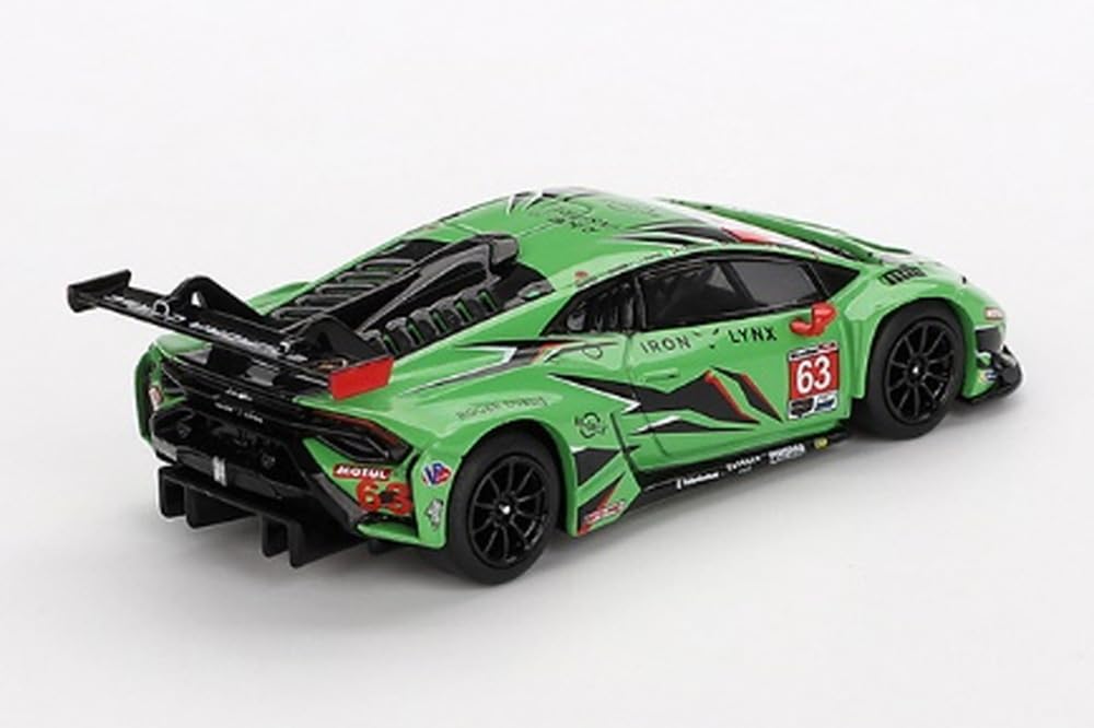 MINI GT Lamborghini Huracan GT3 EVO2 IMSA 24 часа Дайтоны 2023 Iron Lynx Готовое изделие 1/64 #63 (Левый руль)