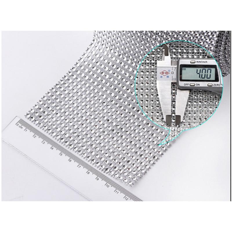 24rows Plastic Hollow Mesh Rhinestones / Thread Rhinestones - 4mm Row Rhinestones, Imitation Diamonds for Christmas Crafts and Curtain Decoration