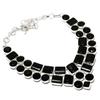 Black Spinel Handmade 925 Sterling Silver Jewelry Necklace 18" Z8u67