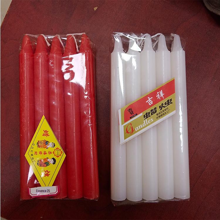 Красные и белые длинные свечи для ежедневного использования или романтического свадебного освещения, малодымящие, идеально подходят для домашнего освещения и экстренных случаев