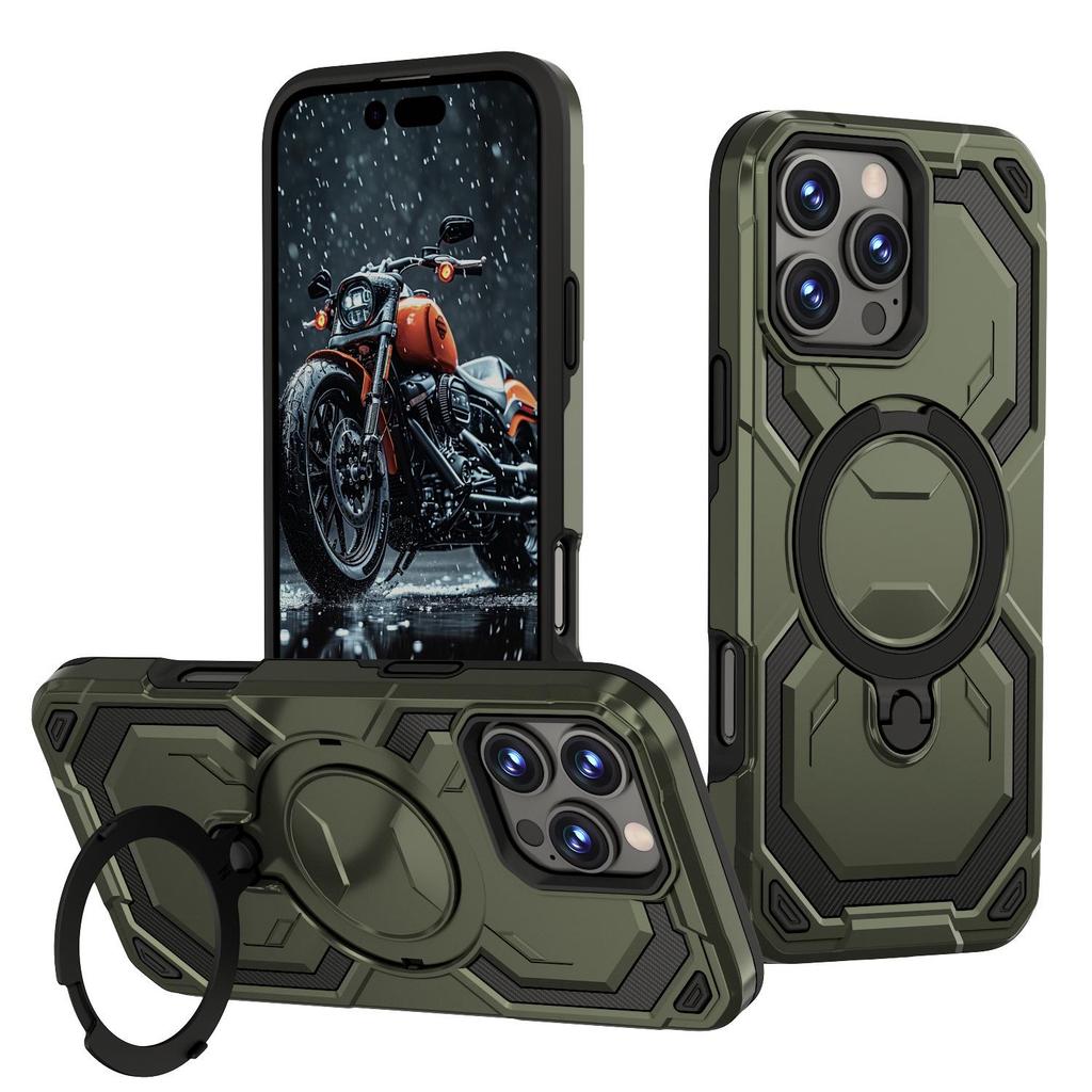 Противоударный магнитный чехол Warrior для iPhone 17 Pro Max: Защитная крышка-броня с теплоотводом