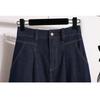 Dimanaf 2025 Plus Size New Spring Elastic Denim Skirts Women A-Line Fashion Skirt High Waist Vintage Maxi