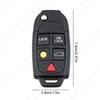 5 Кнопок Выкидной Пульт Ключ Чехол Корпус Замена Подходит для VOLVO S60 2000-2009 / S80 1999-2006 /V70 2000-2007 XC90 2002-2013 Ключ от машины