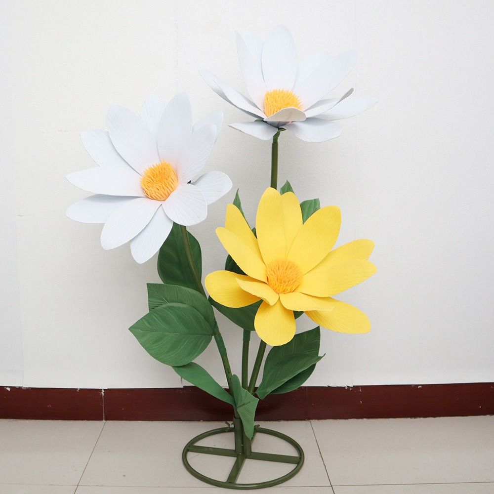 Новый 45 см Искусственный Маргариток ЭВА Гигантские Искусственные Цветы DIY Приветственный Цветок Реквизит для Цветочной Выставки
