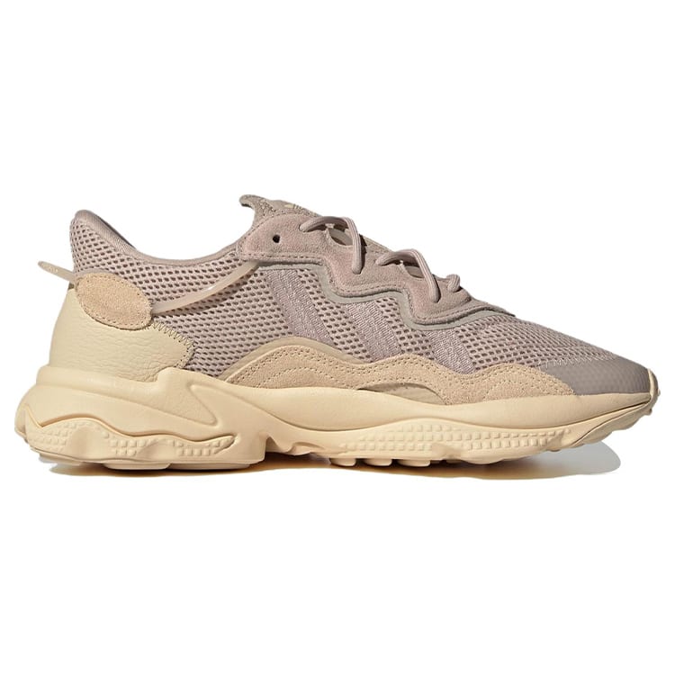 adidas Оригинальные Ozweego Тканевые Спортивные Нескользящие, Износостойкие, Легкие Низкие Повседневные Кроссовки Унисекс Бежевые H06147