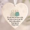 Heart Shaped Sea Ceramic Friendship Decor for Christmas Ornament Hangable Christmas Tree Keepsake Pendant Xmas Birthday Gifts