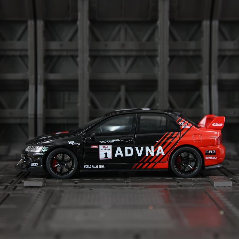 1:32 Mitsubishi EVO 9th generation alloy rally car model doors and engine hood, trunk can be opened has sound and lighting