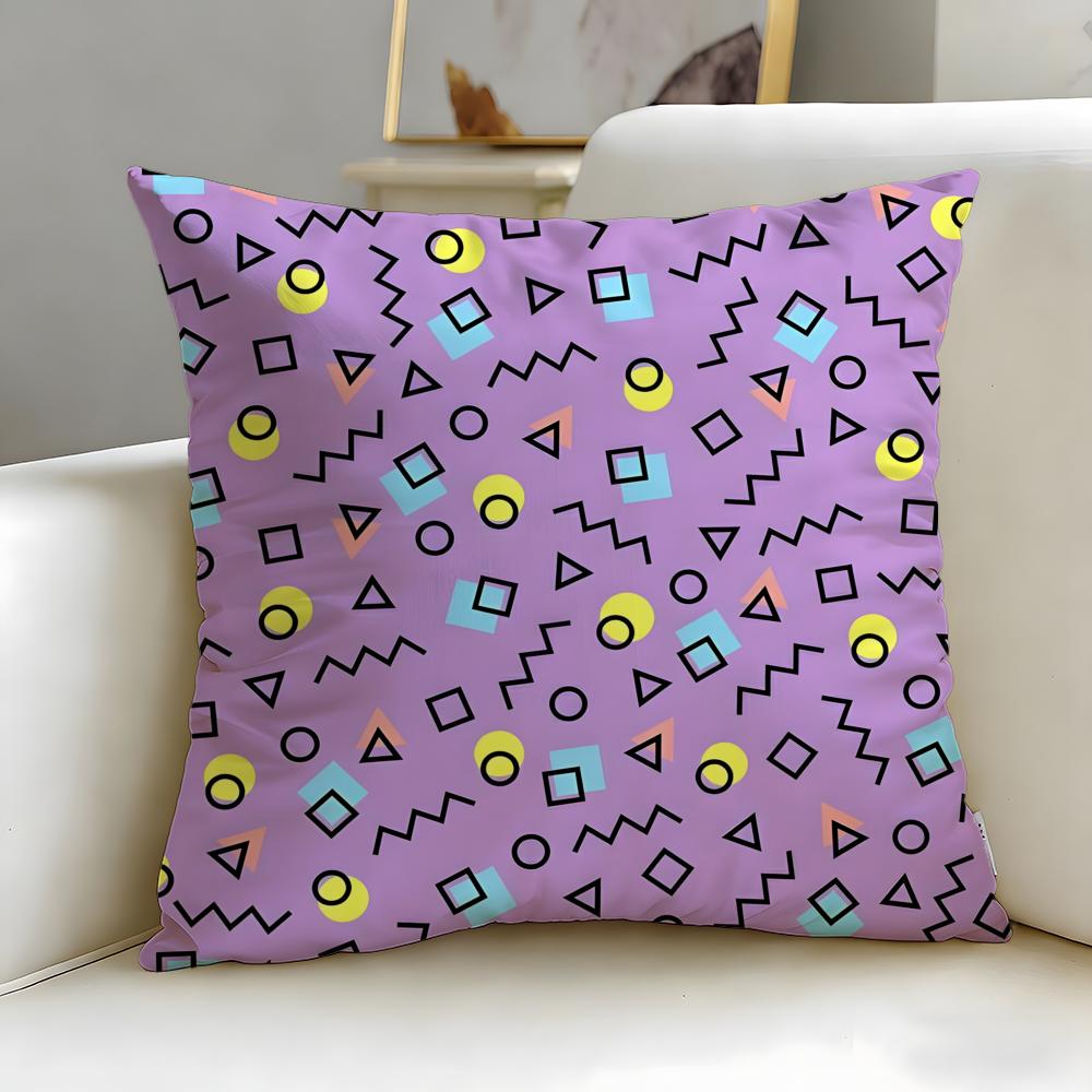 Stripes intersecting Cushion Cover Soft EasyWash Pillow Case Versatile for Couch Bed Travel and Office