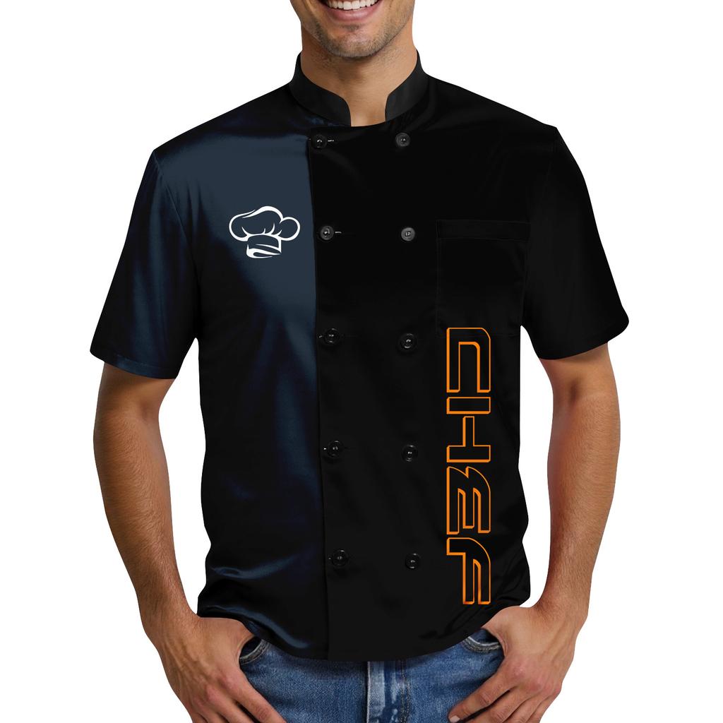 Популярные элементы принта шеф-повара мужская униформа шеф-повара