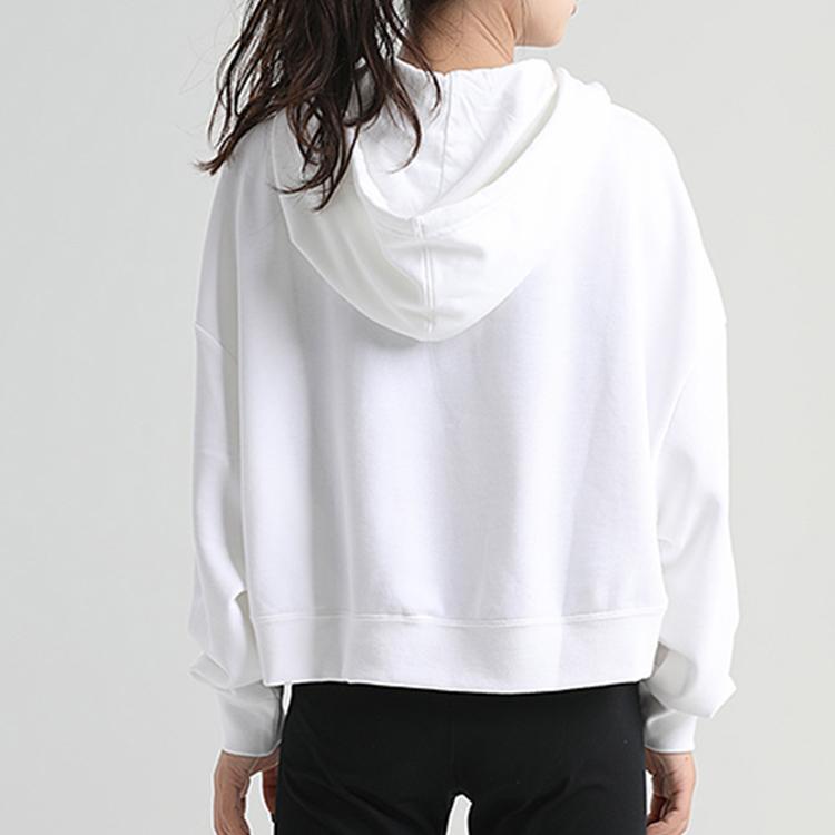 Nike Sweatshirts Women's White Hooded Moderate Regular CU5109-100
