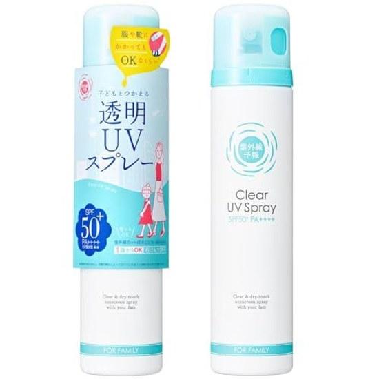 УФ-прогноз Прозрачный спрей F SPF50+ PA++++ Водостойкий Подходит для возрастов от 1 года Смывается мылом Лицо Волосы Тело Солнцезащитный крем 150 г