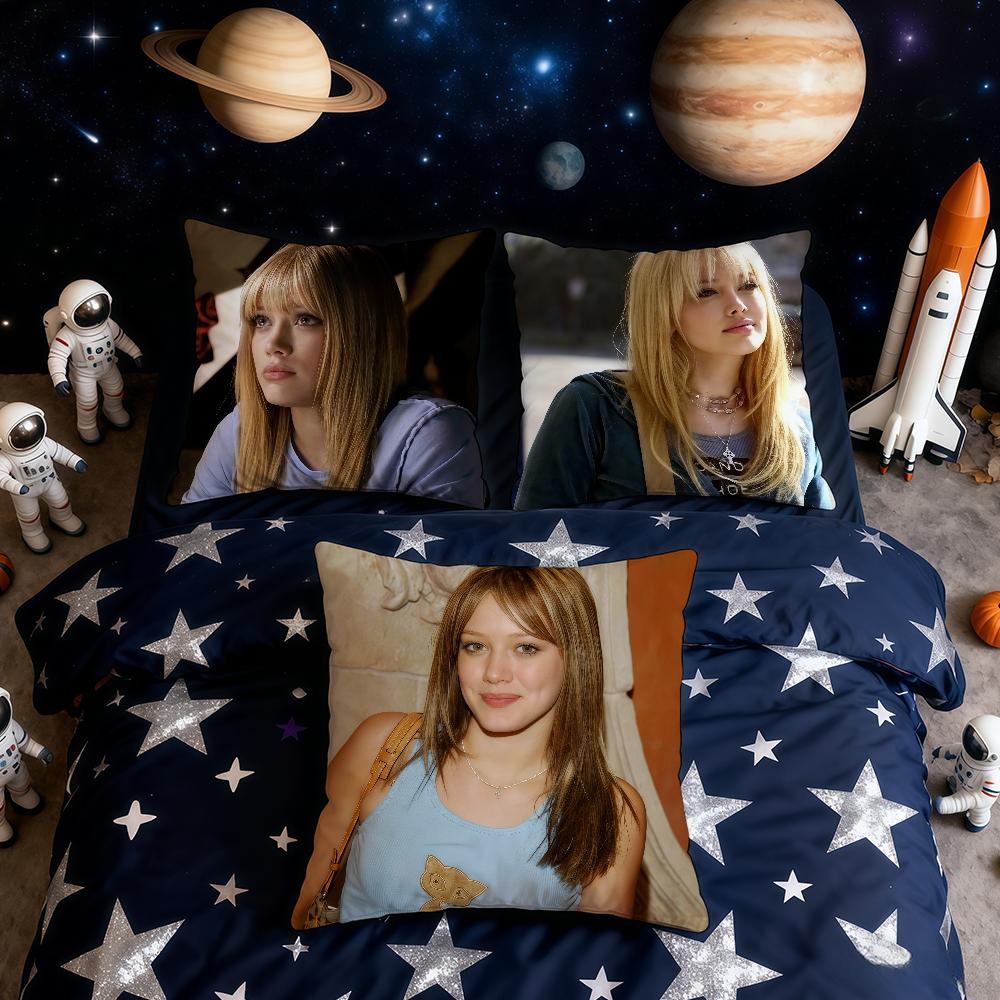 Singer H-Hilary Duff Actor cushion cover Home Office Convenient Nordic Simplicity Hit With Zipper Cushion Cover